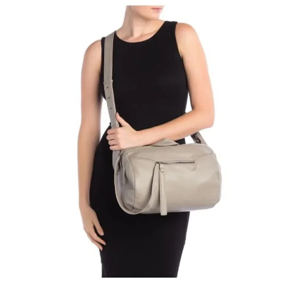 Christopher Kon Vika Crossbody Duffel Purse Putty Tone - Picture 1 of 11